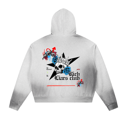 paint sprayed Zip Hoodie