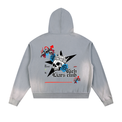 paint sprayed Zip Hoodie