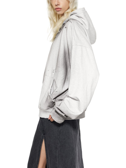 paint sprayed Zip Hoodie